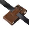 Vertical Cell Phone Belt Pouch Flip Case Leather Belt Clip Dual Pouch  Outdoor Sports