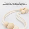 Magnetic Wood Beads Curtain Tieback, Farmhouse Rustic Window Curtain Holders Ties Backs, Handmade Decorative Drape Curtain Holdbacks