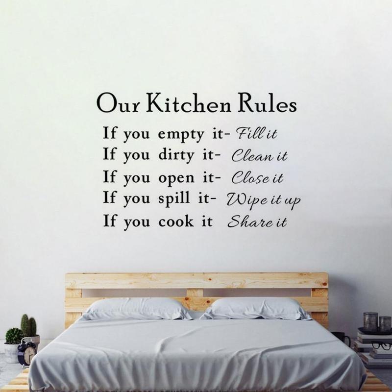 Neu Unsere Küche Regeln Kochen Worte Zitat Wand Aufkleber Kunst Aufkleber Home Decor