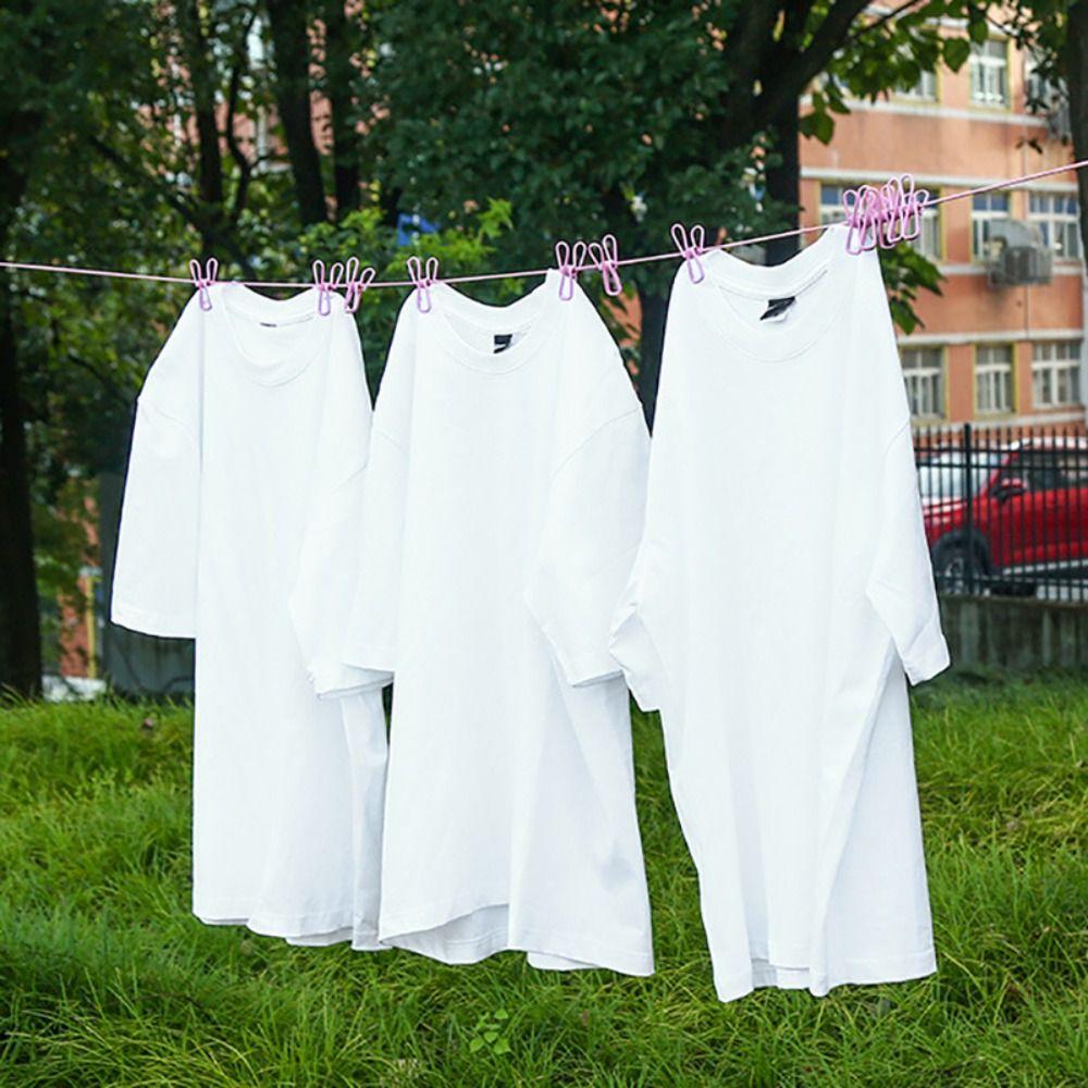 Multi-functional Windproof Clothesline with 12 Clips Colorful Clothesline Rope Travel Clothesline Household Travel