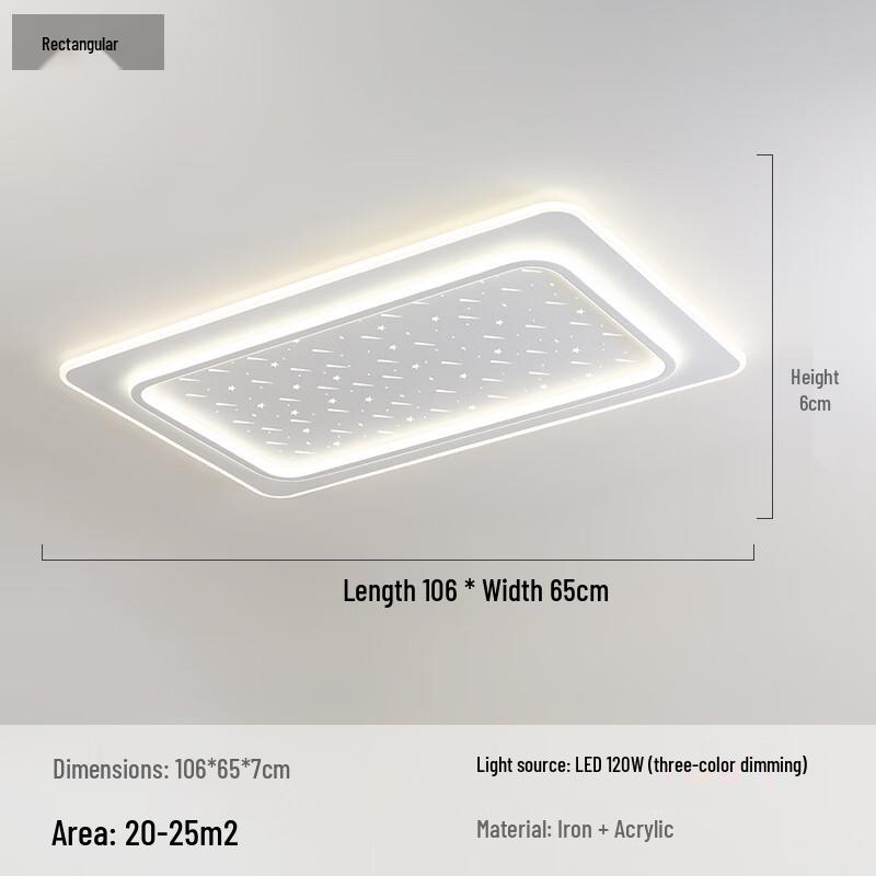 Modern Minimalist Stepless Dimmable LED Ceiling Light