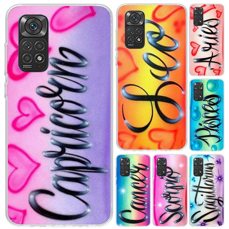 Aries Leo Libra Pisces Virgo Capricorn Phone Case for Xiaomi Redmi Note 15 14 14S 13 12S 12 Pro 11S 11 Plus 11T 11E 10S Soft Fun