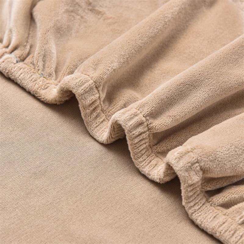 Solid Color Velvet Club Sofa Slipcovers Elastic Super Soft Club Chair Cover Single Seater Armchair Covers for Bar Counter Hotel