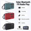 Rechargeable Portable FM Radio Mini Solar Bluetooth Wireless Speaker Support USB TF Card MP3 Music Player with FM Radio Receiver