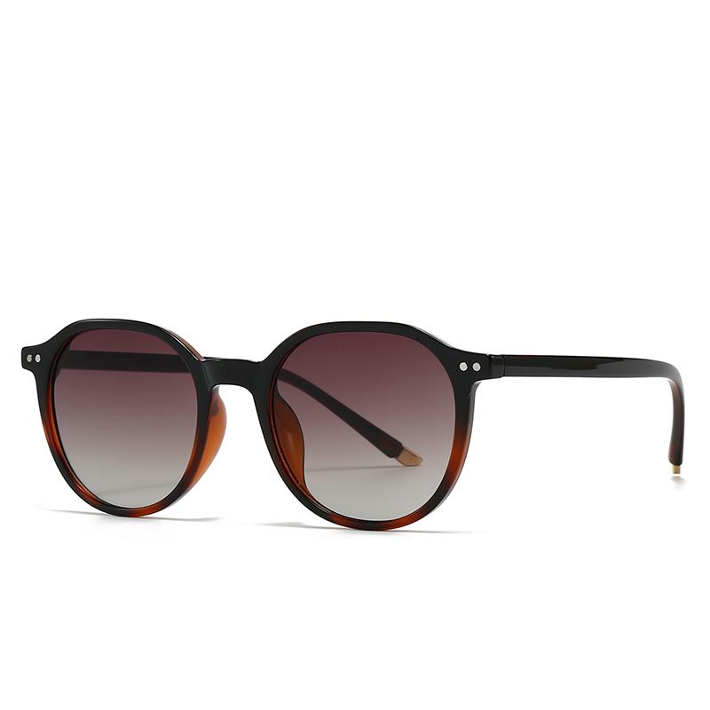 Latest European and American Cross-Border Trendyy Stt Photography Retro Literary Sunglasses Modern Charm Ins Style Round Sunglas