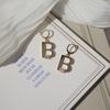 for Women Gold Silver Color Party Drop Dangle Earrings Removable Letter B Design Hoop Earrings