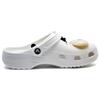 Crocs Classic Clog SIN3A Super Stylish Cartoon Minimalist Gift Bag Version Hole Shoes Unisex White