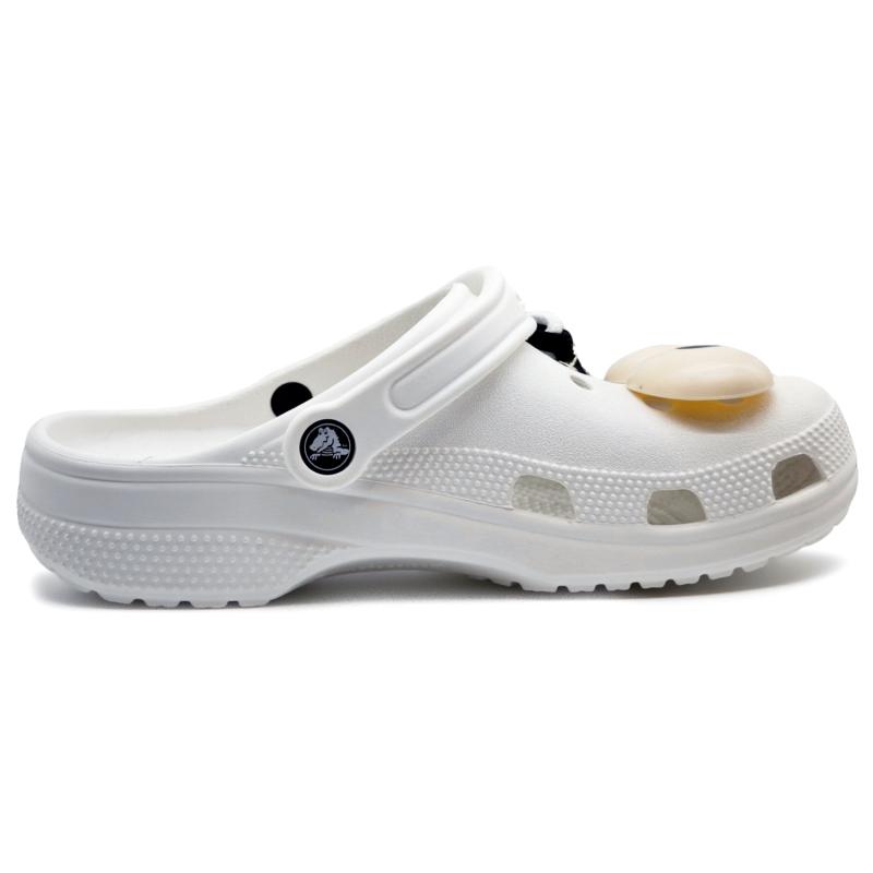 Crocs Classic Clog SIN3A Super Stylish Cartoon Minimalist Gift Bag Version Hole Shoes Unisex White