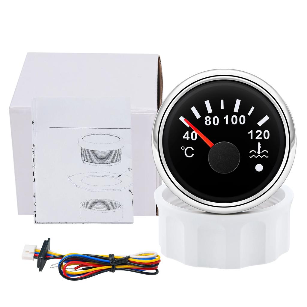 7-color Backlight LED Digital Water Temp Meter With Coolant Temperature Sensors Digital Pointer Car Gauge With Alarm