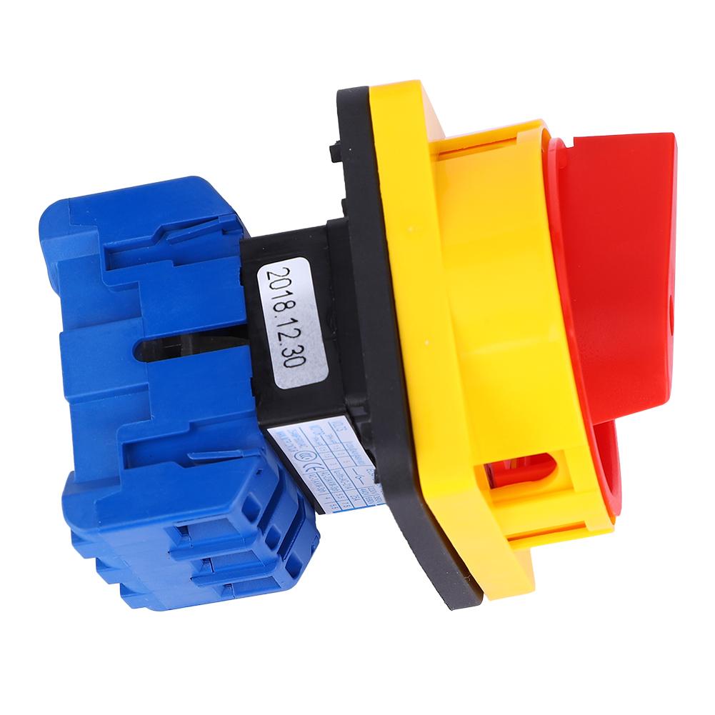 Plastic 2 Positions Locked Action Type Changeover Switch AC600V 25A