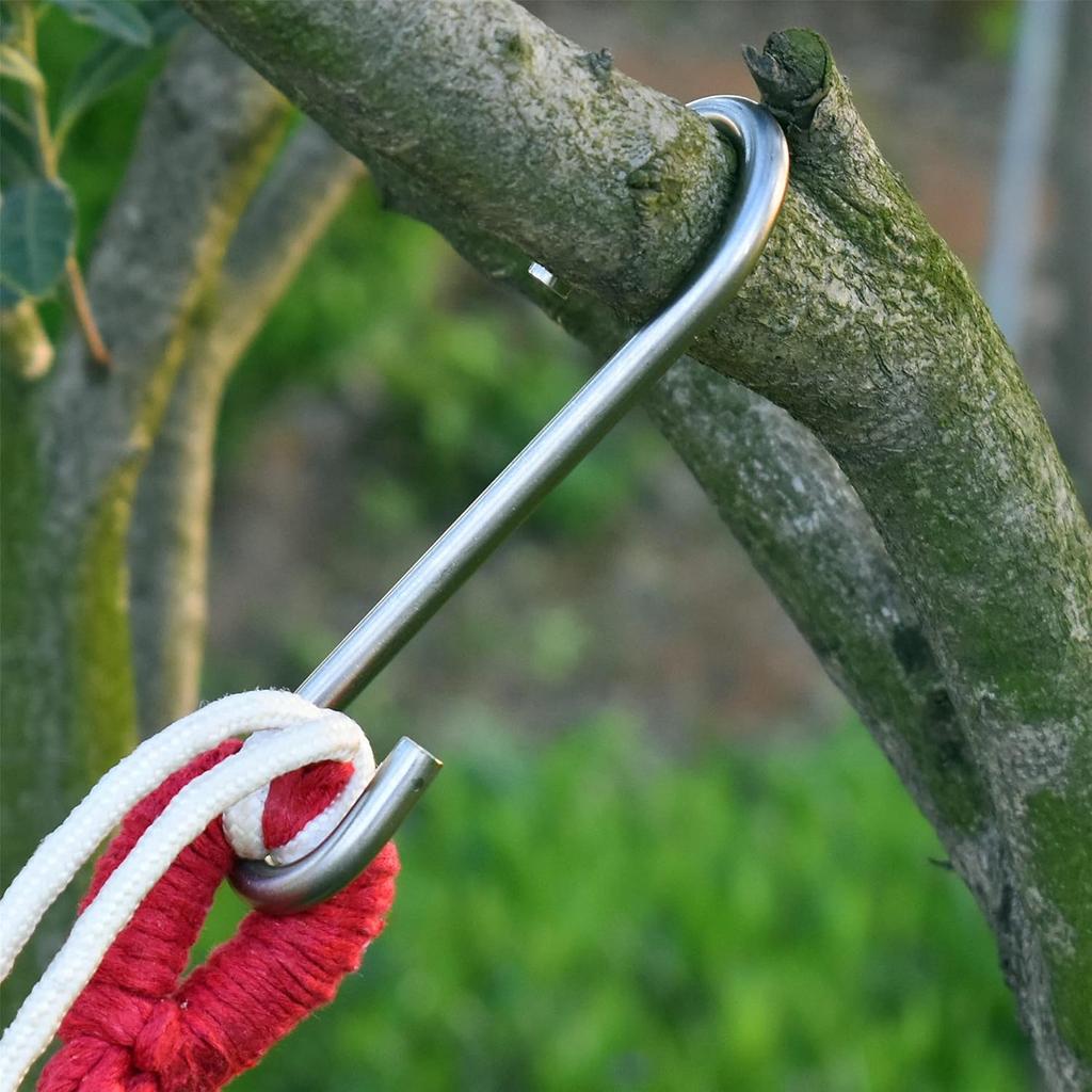 Heavy Duty S Hooks Hanging Metal Hook Large 304 Stainless Steel Diameter 5/16 in Rust Proof for Swing Hammock Garden Outdoor Tools