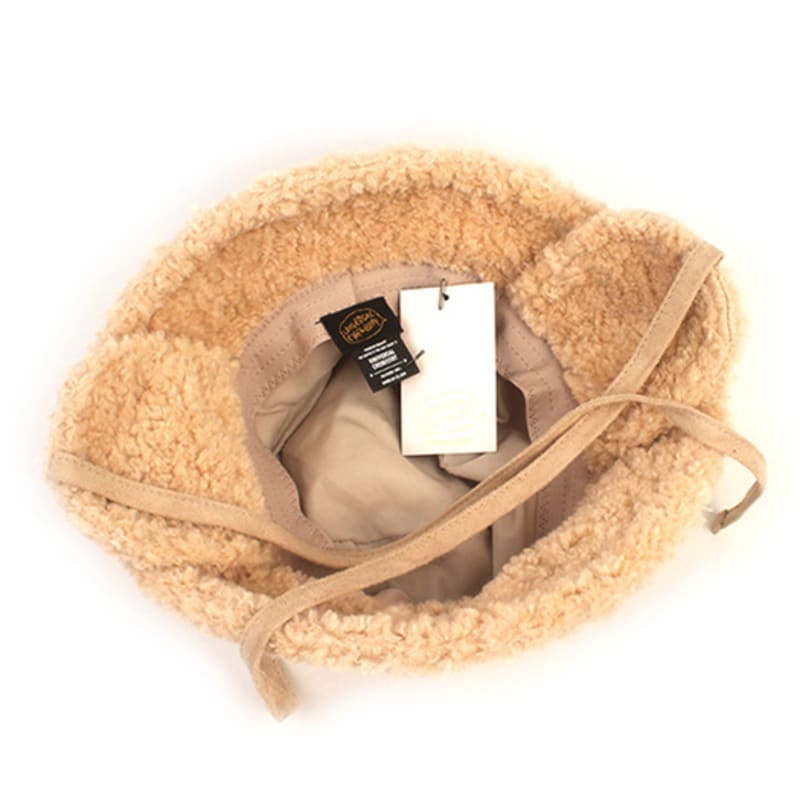 Universal Chemistry Baby Fur Beige Earflap Bucket Hat