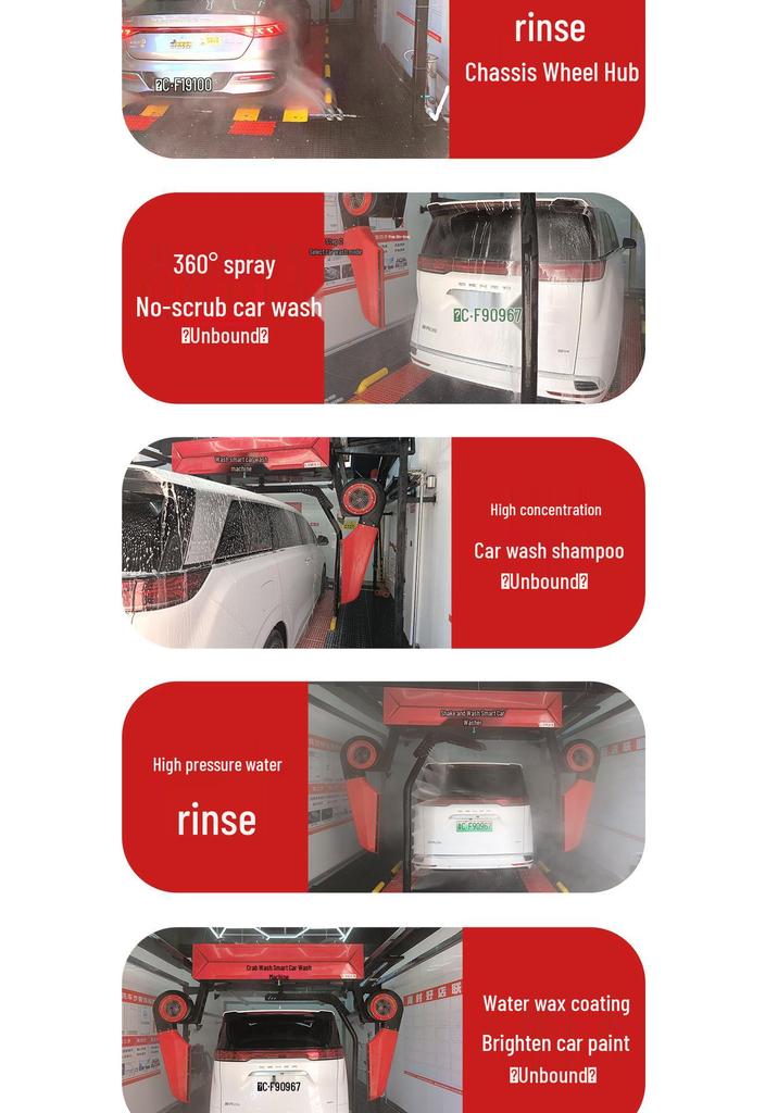 24/7 Fully Automatic Contactless Smart Car Wash Machine