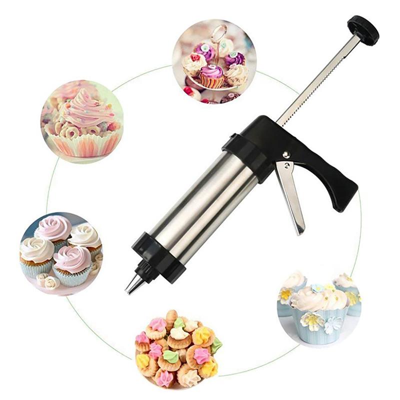 Stainless Steel Cookie Decorative Gun Biscuit Hand Pressing Machine Household Diy Baking Tools Kitchen Accessories