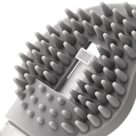 Hundebadbürste mit Seifenspender Rutschfester Griff Ultraweiche Silikonborsten