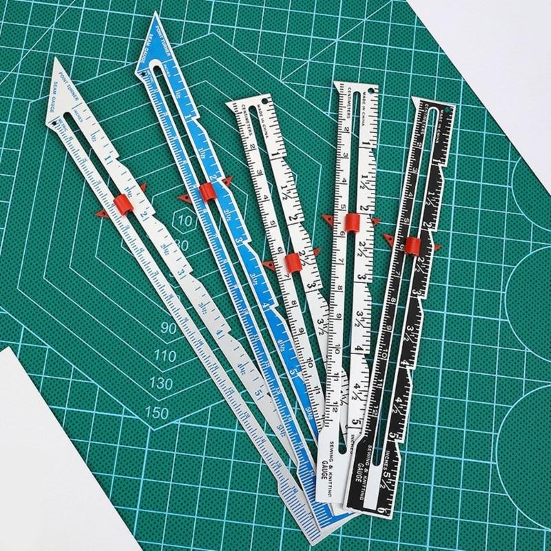 Sewing Measuring Tool Metal Marking Gauge Sewing Gauge Ruler Calliper Measurement Sewing Tool for Quilting Knitting