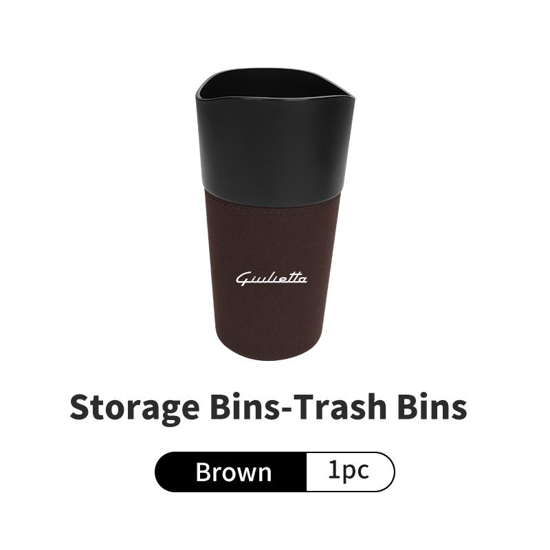 phngj8 Suede Car Trash Bin Storage Box Waterproof Trash Can For Alfa Romeo 159 Giulietta Giulia 147 Mito 156 159 166 GT Stelvio