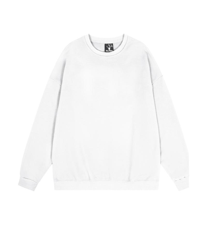 Loose Solid Color Round Neck Hoodie - Unisex Long Sleeve for Couples, Spring & Autumn
