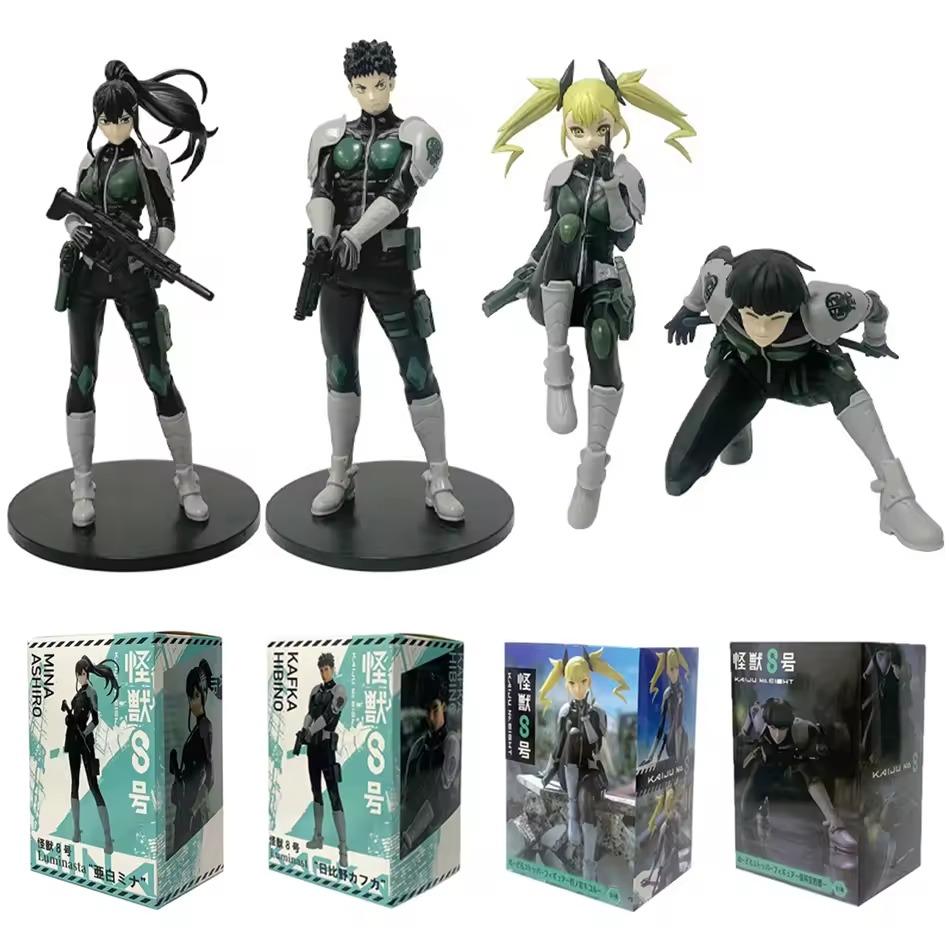Skladem 1-4 ks Amine Kaiju Ne. Figurka 8 Kafka Hibino Mina Ashiro Kostra Kreativní PVC Model Hračky Děti Akční Soška Panenka Dárky