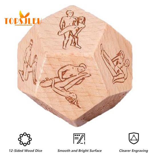 Date-Night-Würfel – Peppen Sie Ihr Liebesleben mit 18 aufregenden Yoga-Posen auf, vielseitige Yoga-Requisiten aus Holz, Jubiläumsgeschenk