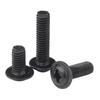 Blackened Iron Cross Pan Head Screw with Washer, Blackened Bolt Machine Screw, M1.4-M6