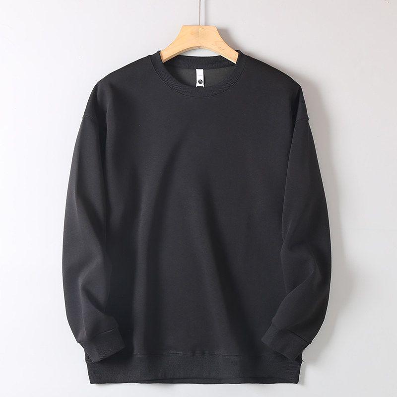 Export Surplus Original Label-Cut Clothing, Autumn Foreign Trade Men's Solid Color Double-Sided Knit Sports Casual Pullover Crewneck Sweatshirt