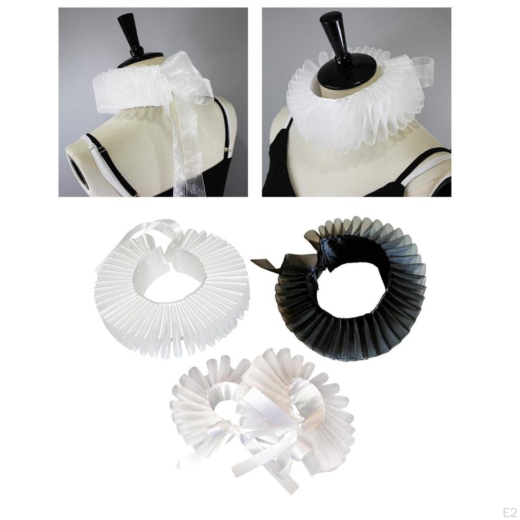 Ruffle Neck Accessories Vintage Style for Festival Photography Daily Wear Themed Parties