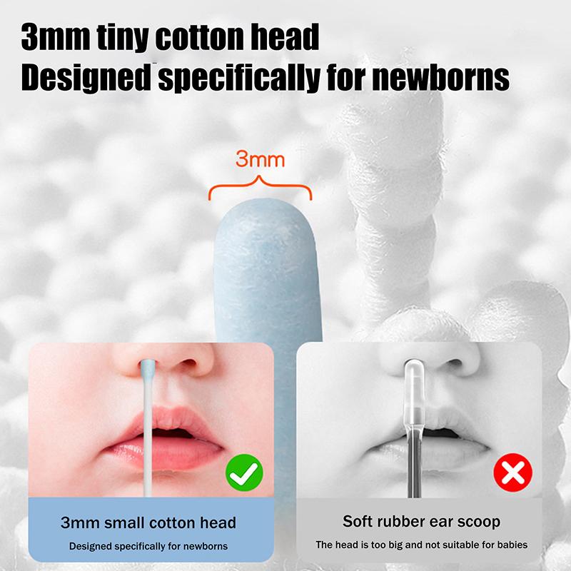 50/100 Pcs Sticky Ear Pick Adhesive Cotton Swab Ear Cleaning Reusable Sticky Ear Sticks Sticky Cotton Swab Ear Cleaning Tool