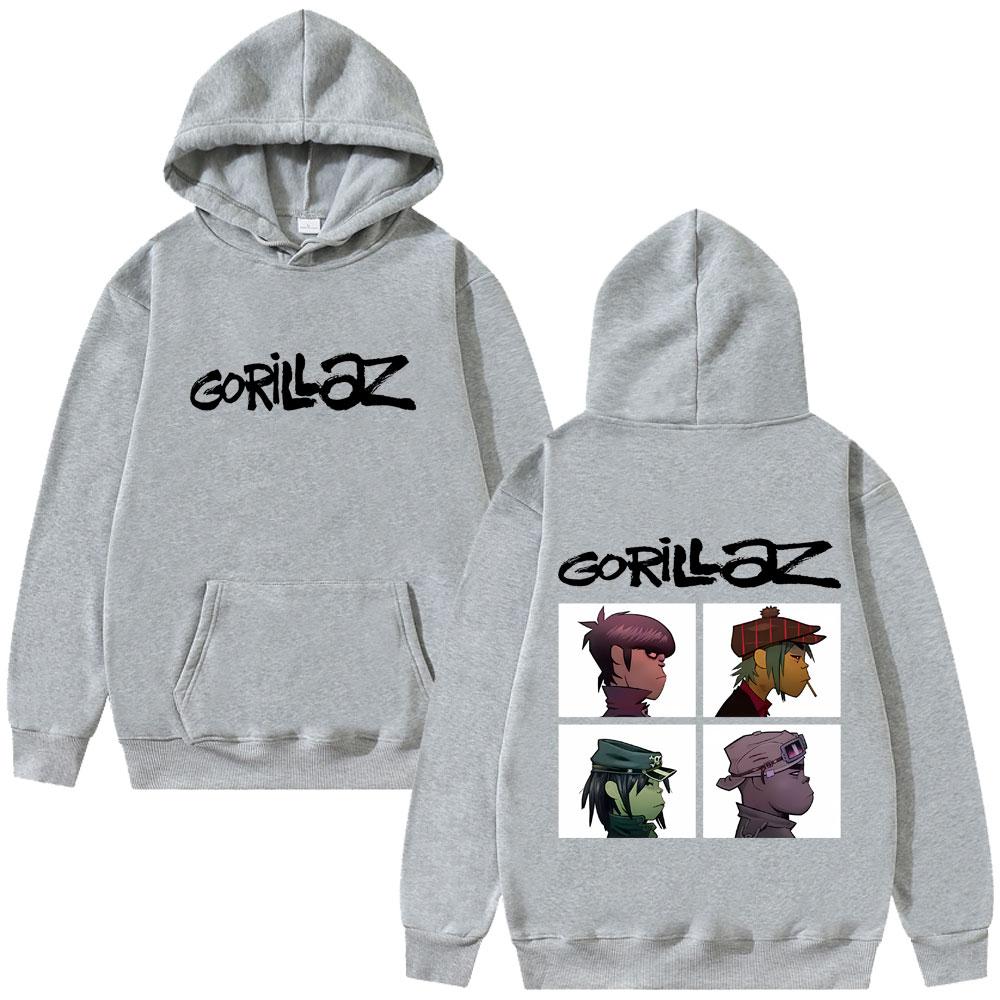 

Худи с графикой альбома Demon Days группы Gorillaz в стиле рок, для мужчин и женщин, хип-хоп, альтернативный, винтажный, оверсайз, пуловер S