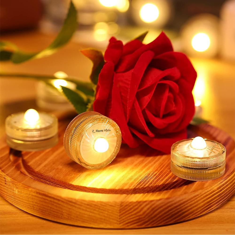 12pcs Warm White Small Submersible LED Light For Festival Party Decoration