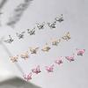 10Pcs 3D Mini Crystal Butterfly Nail Art Charms Jewelry Parts Accessories Luxury Alloy Nails Decoration Rhinestones Supplies