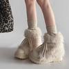 Women Snow Boots Ankle Fur Winter Anti Slip Snow Boot Women's Winter Thick Bottom Short Shoes