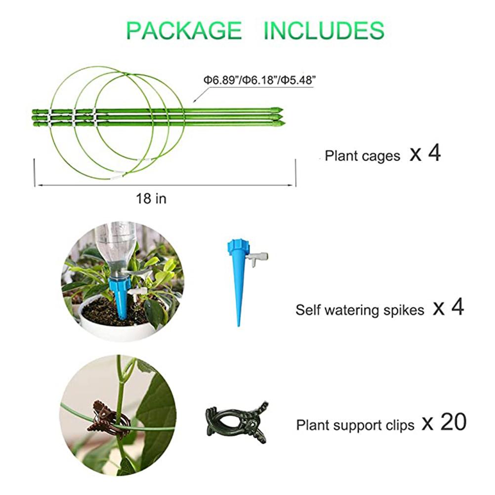 4er-Pack Kletterpflanzen-Stützkorb Gartengitter Blumen Tomatenständer Gartengerät Tomatenkäfig