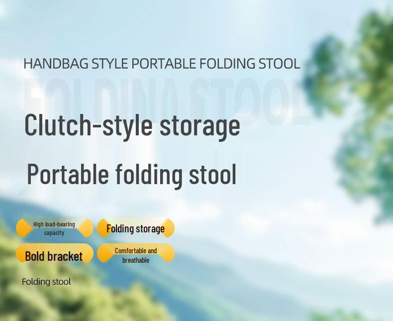 Portable Outdoor Folding Stool - Quick Fold Fishing & Camping Chair with Handbag