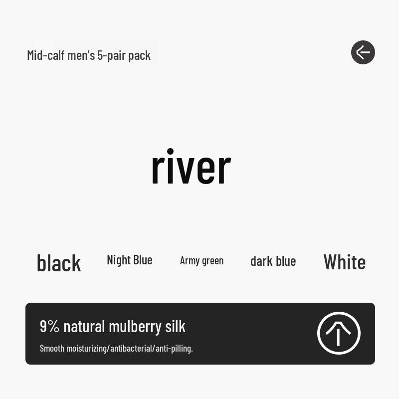 Men's Premium Mulberry Silk Mid-Calf Socks - Antibacterial & Deodorant - Ideal for Business Wear with Leather Shoes - Autumn/Winter Style