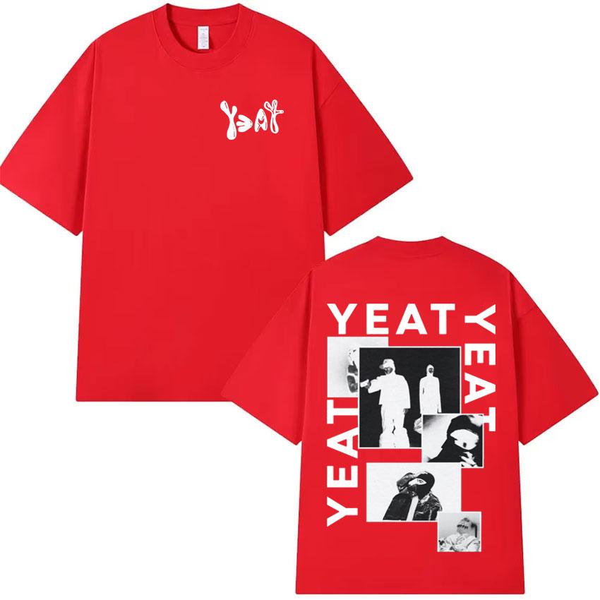 Rapper Yeat Harajuku Graphics Print Tshirt Mens Fashion Clothing Casual Cotton Short Sleeve Summer Oversized Streetwear T Shirt