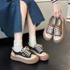 The First Layer of Cowhide Retro Little White Shoes Women's Flat Bottom New Spring and Summer Platform Single Shoes Sports and Leisure Board Shoes