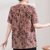 Plus Size Elegant Women's Blouses Summer Oversize Tops Woman Casual Short Sleeve Shirts