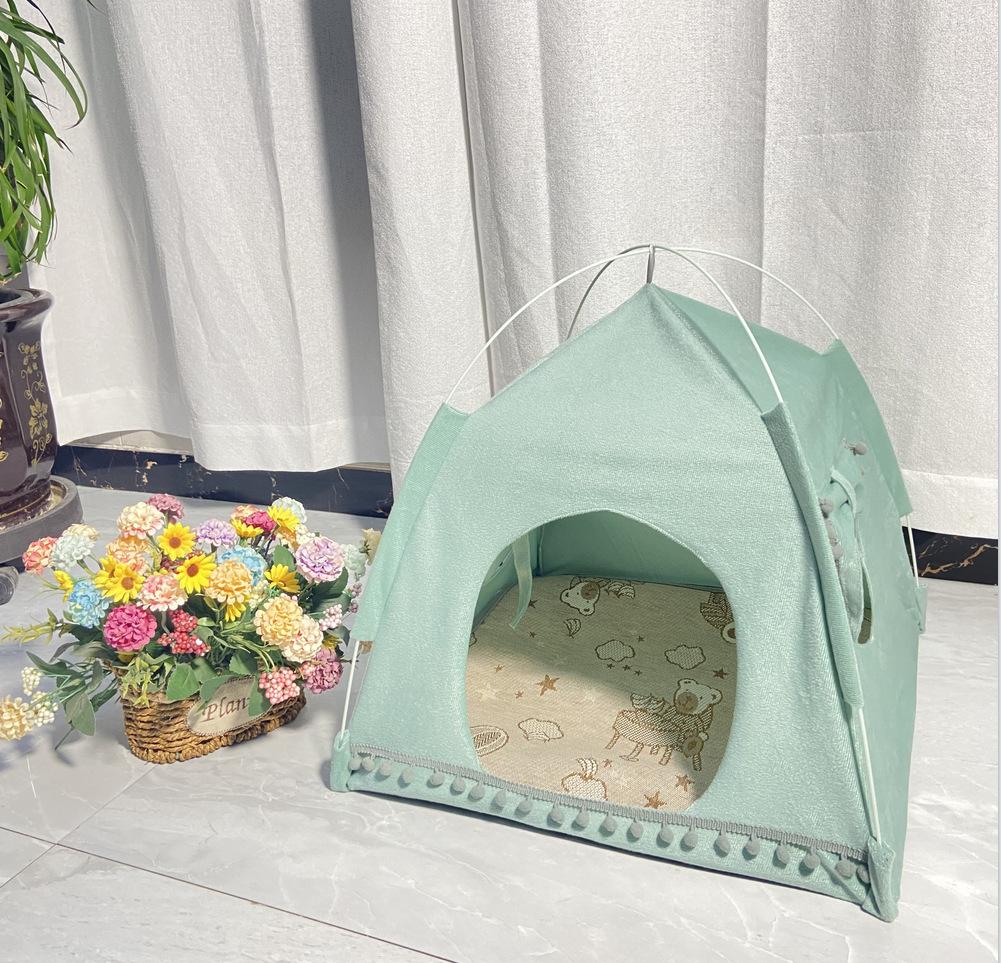 Four Seasons Tent Small Fresh Pet Nest Cabin Tent A Variety of Colors Are Available Dog Cat Beds Pet Products