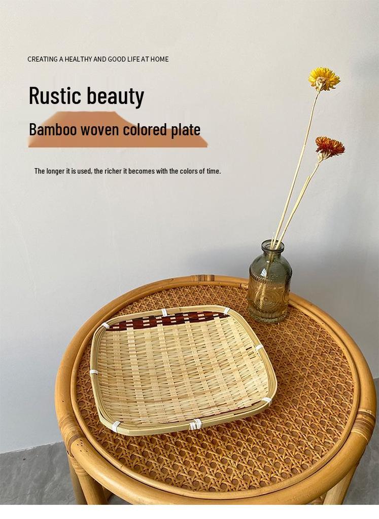 Bamboo Basket for Bread, Pastry, Fruit Storage - Ideal for Home, Restaurant, or Hotel Use