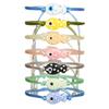 Braccialetti Tessuti a Mano con Pesci Animali in Ceramica per Donne e Uomini con Punti Multicolor Regolabili