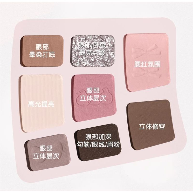 NOVO - Streaming 8-Colors Multi-Use Eyeshadow Palette - 2 Types