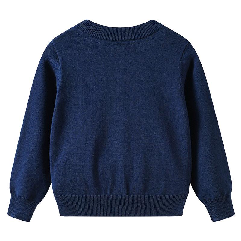 Spring and Autumn Hand-embroidered Flower Children's Sweater Cardigan Jacket Pure Cotton Children's Knitted Cardigan