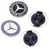 Car Sticker 57mm ABS New Blue Black Car Front Hood Star Logo Cover Bonnet Emblem Badge For Mercedes Benz  AMG W204 W222 W212 Acc
