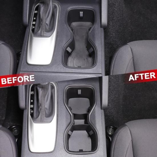 Black TPE Center Console Cup Holder Protector For Nissan Frontier +