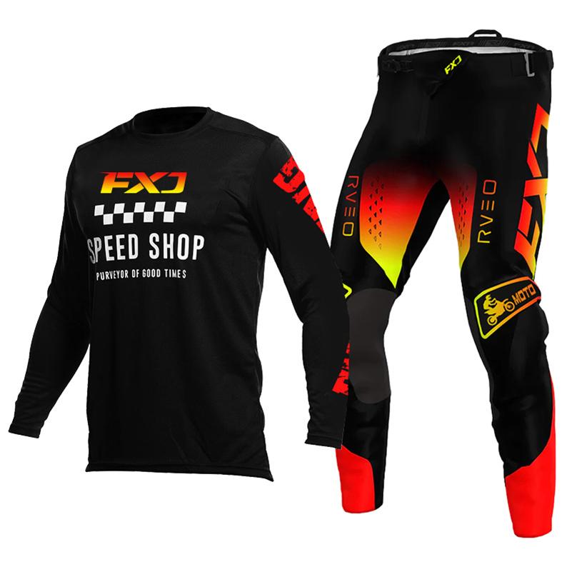 Zestaw motocrossowy dla dzieci 4 5 6 7 8 9 10 11 12 13 lat Młodzież Dziecko Motocykl Chłopiec Dziewczynka Jersey Spodnie Zestawy kombinezon wyścigowy Off-road Enduro MX MTB