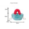 1 Pcs Autumn and Winter New Fashionable Girl's Hairy Chain Handbag Shoulder Cross Bag Women's Bag