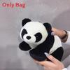 Panda Weicher Plüsch-Rucksack Für Damen Modisches Cartoon-Geschenk Für Teenager Und Studenten