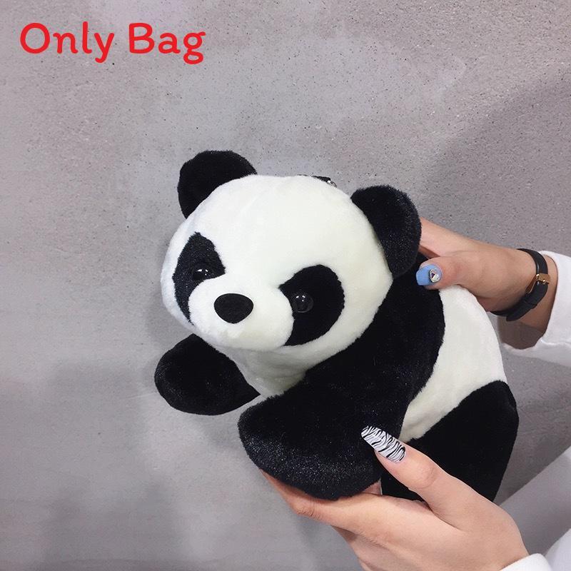 Panda Weicher Plüsch-Rucksack Für Damen Modisches Cartoon-Geschenk Für Teenager Und Studenten