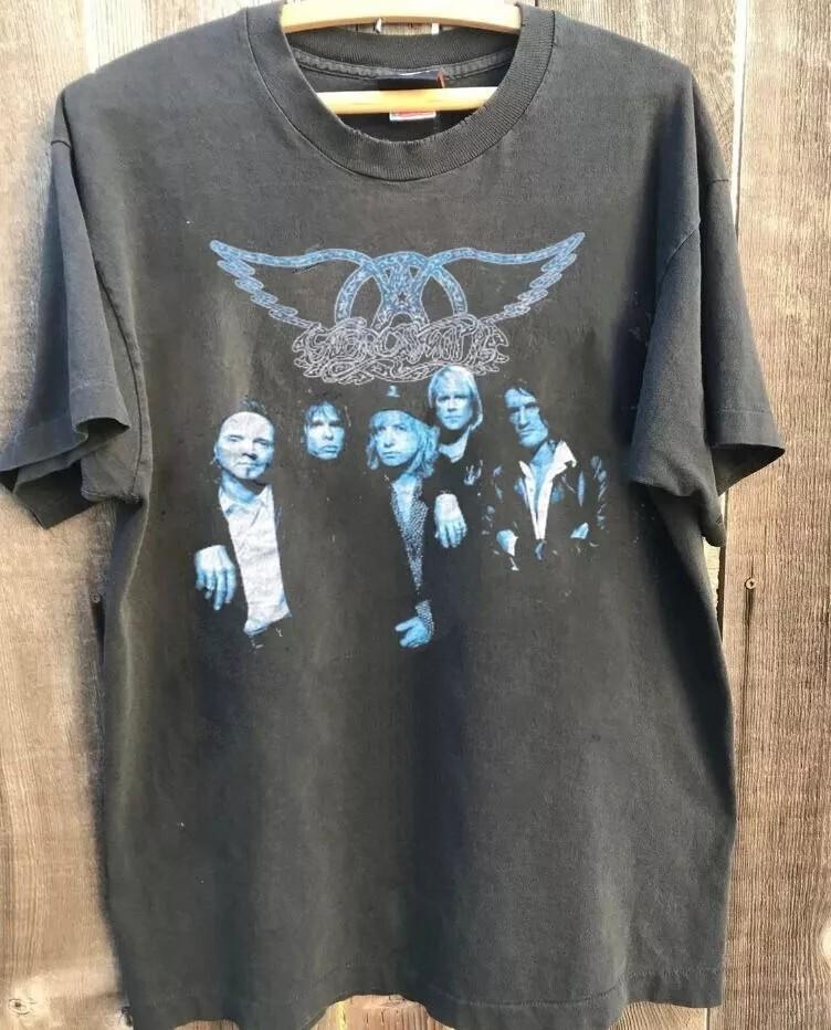 Aerosmith Band Shirt Aerosmith Retro Style Charcoal Tshirt Unisex S5XL Unisex T-Shirt Graphic Tee S